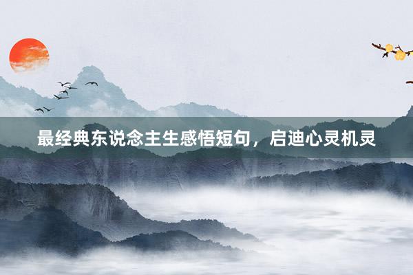 最经典东说念主生感悟短句，启迪心灵机灵